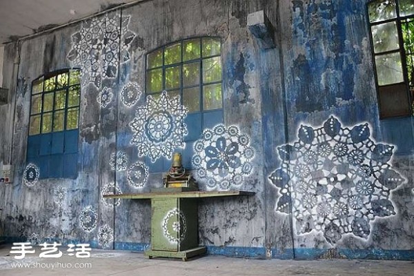 Lace Flowers Creative Graffiti Art DIY