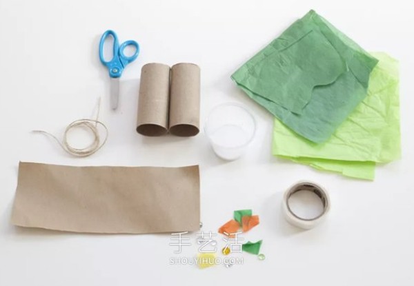 Tutorial on how to make hand-made binoculars from toilet paper rolls