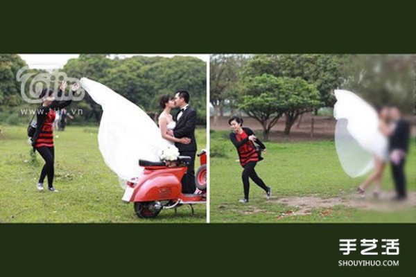 The beautiful and unscientific wedding photos are thanks to the hard work of the people behind the scenes