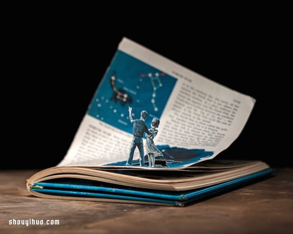 My book...comes to life! Interesting 3D paper-cut book art