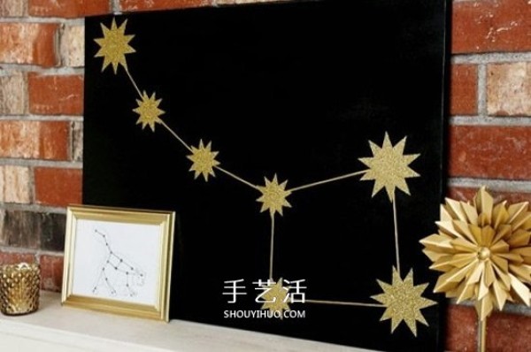 Starry sky pattern decorative painting DIY simple homemade starry sky painting decorative illustrations