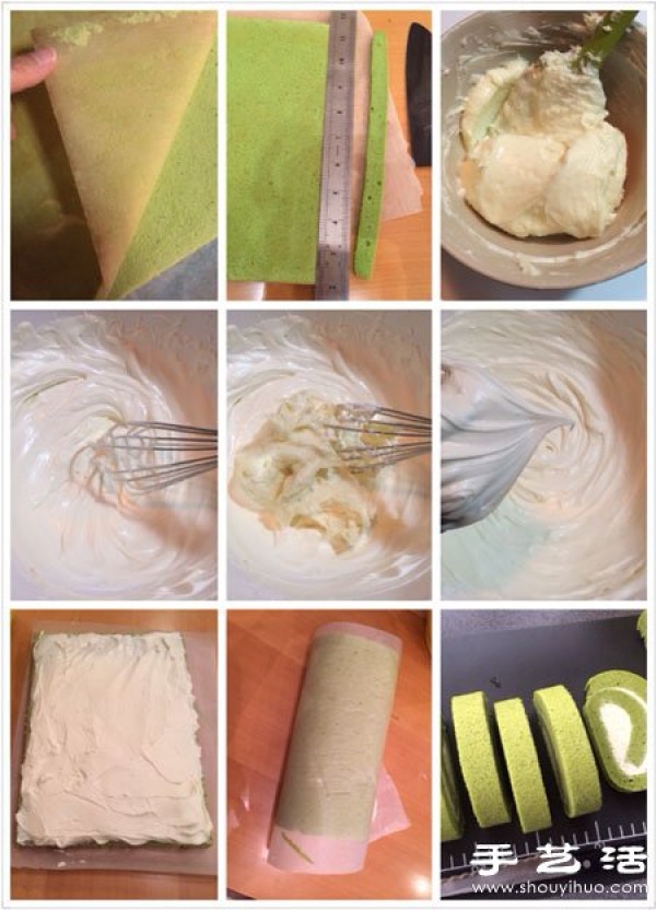 How to make green matcha angel cheese cake rolls