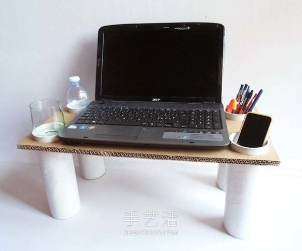 How to make your own multifunctional bed table without spending any money using cardboard! 