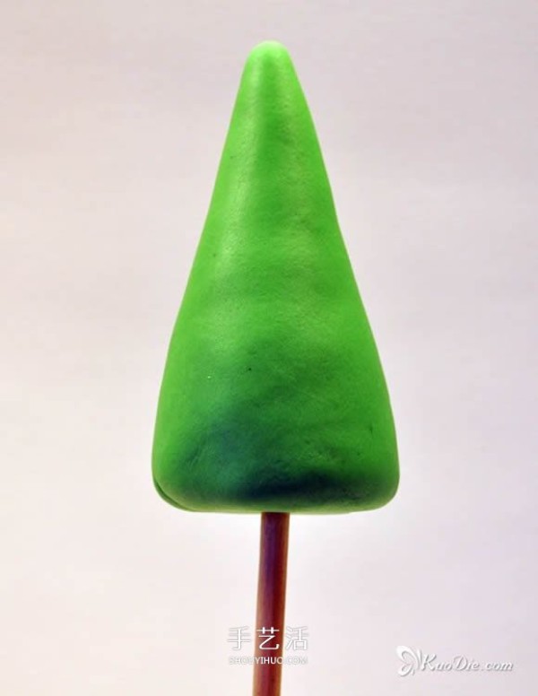 How to make a simple clay Christmas tree, DIY ultra-light clay Christmas tree illustrations