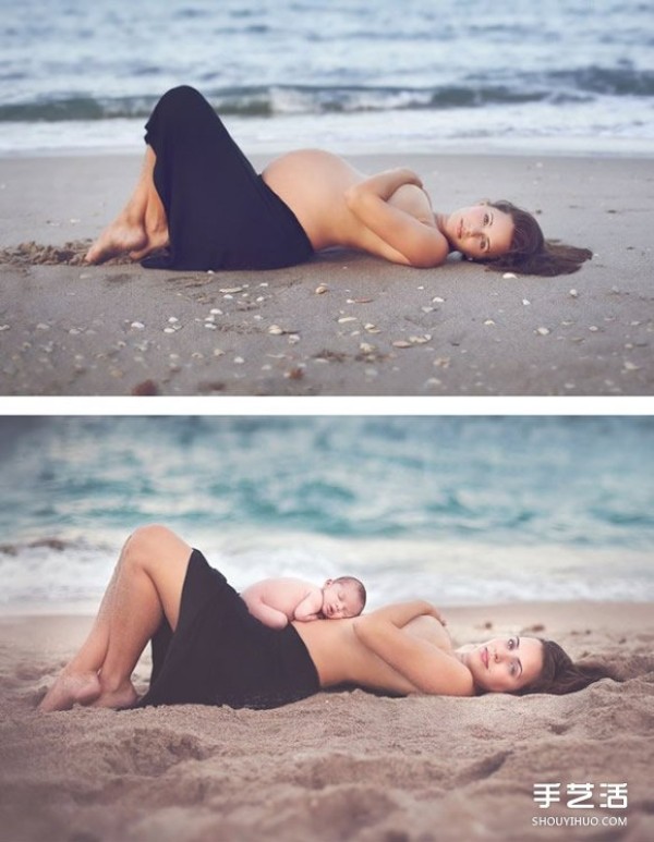 Photography that captures the warmest moments between pregnant mother and baby