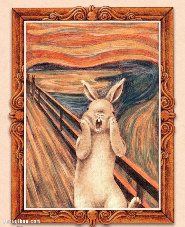 When a Rabbit Meets a Healing Hand Drawing by the Famous Painting and Illustrator Shae