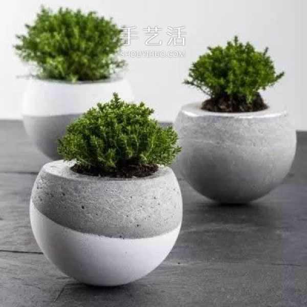 The process of making flower pots with cement is simple and has a healing effect! 