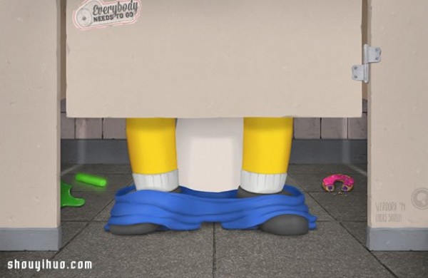 Everyone needs to go to the toilet. Funny cartoon character toilet drawings