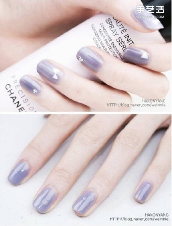 Nine simple manicure tutorials with step-by-step pictures including various styles~