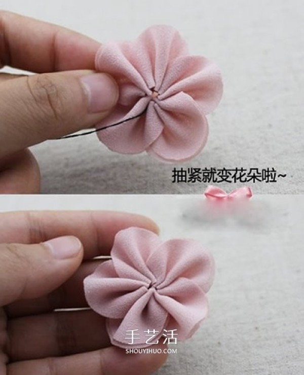 How to make chiffon flowers, homemade chiffon flower hairpin