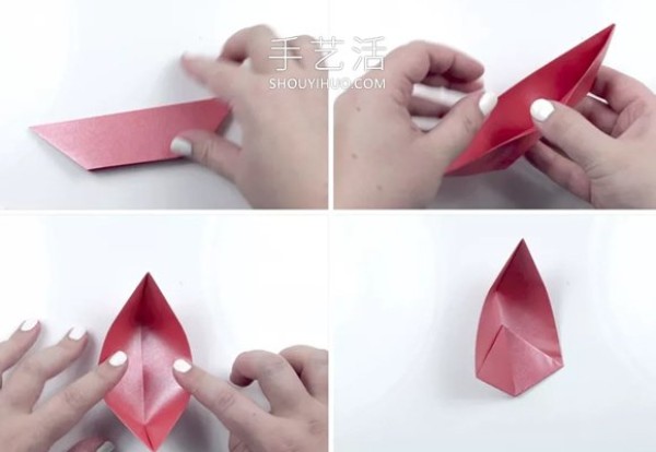 Video tutorial on origami eight-petaled lotus including how to fold petals and leaves