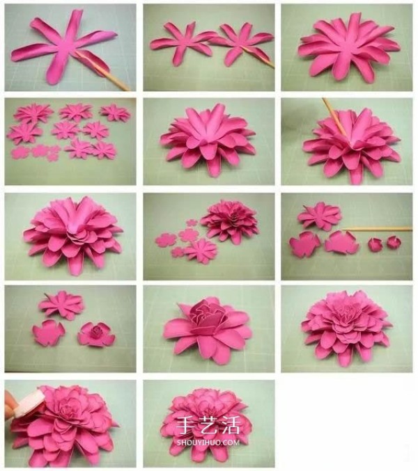 How to make handmade paper flowers with many beautiful paper flowers with complete illustrations