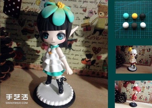 Ultra-light clay DIY production of DN Dragon Nest female archer doll figure