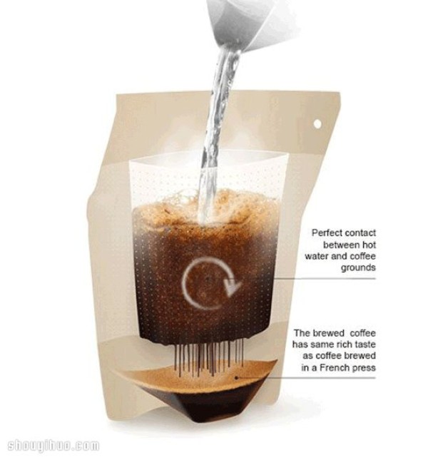 The portable coffee brewing bag allows you to enjoy fragrant coffee anytime, anywhere