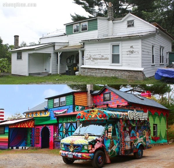 Katewise decorates a crazy colorful house like a dream in wonderland