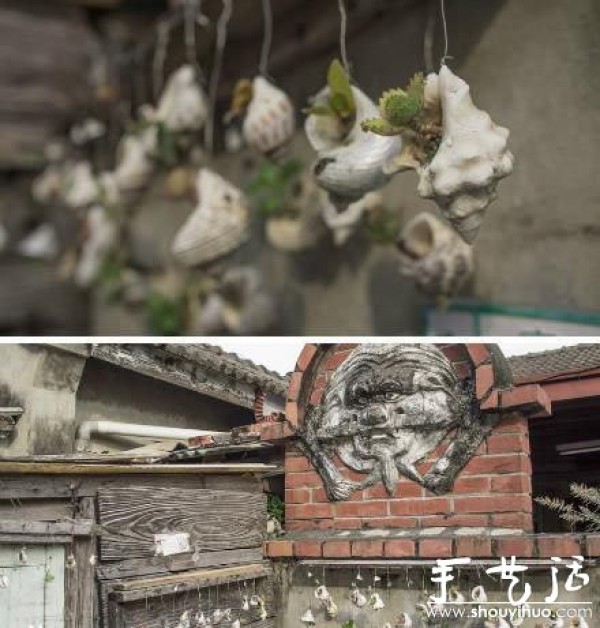 How to make hanging decorative potted plants with conch shell DIY