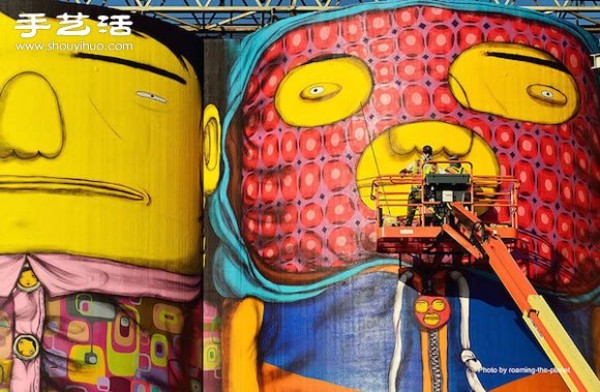 DIY giant minion graffiti makes the cement factory no longer gray