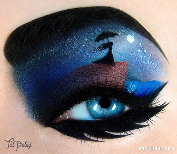 The magical art on the eyes. Do you dare to try such exaggerated eye makeup? 