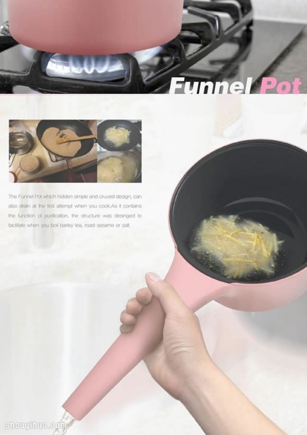 Funnel Pot creative water colander combines funnel and pot into one