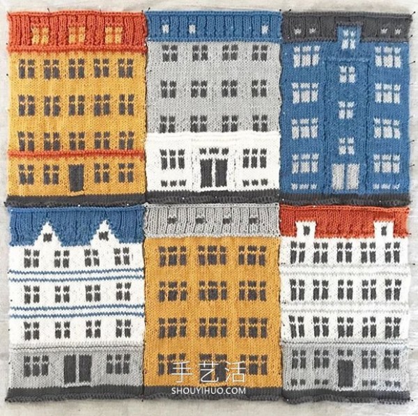 Hand-woven blanket, inspired by Copenhagens colorful and unique architecture