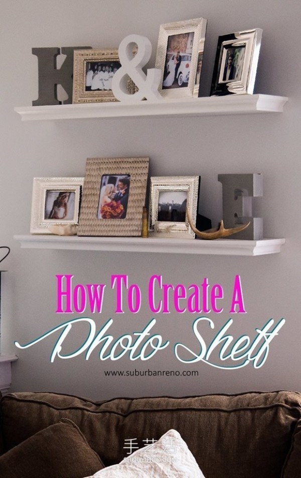 Illustrated tutorial on how to DIY a beautiful photo stand