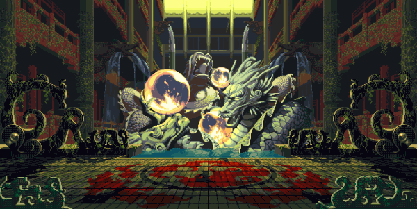 Gorgeous dynamic background for eight-bit games