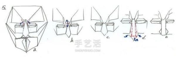 Mysterious freedom fighter! Illustration of the origami method of the V for Vendetta mask