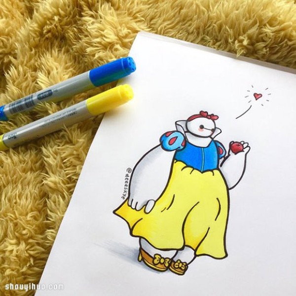 Baymax cosplays into classic Disney characters