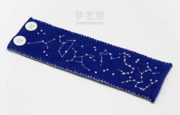 Love the beautiful starry sky! How to make handmade fabric starry sky wristband