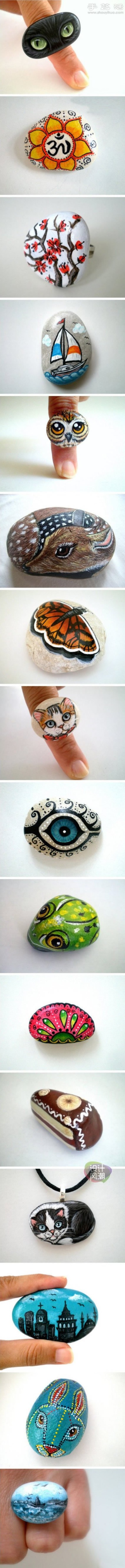 Creative DIY exquisite stone-painted handicrafts