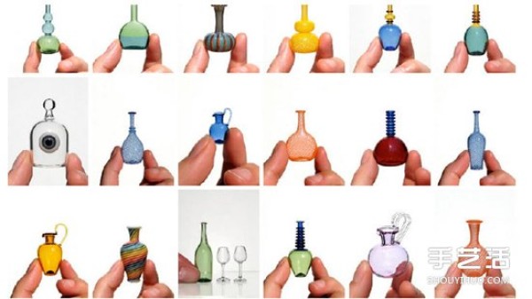 Pictures of Kiva Fords mini handmade glass bottles