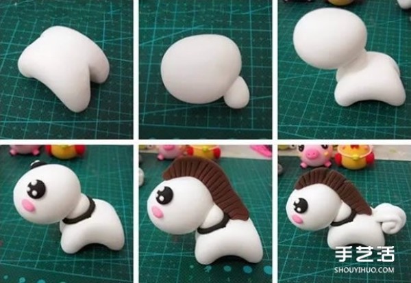 Ultra-light clay cartoon pony tutorial, hand-made clay pony illustrations