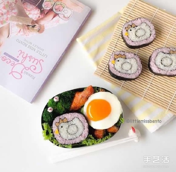 Cute Japanese cartoon sushi pictures will make you reluctant to eat them! 