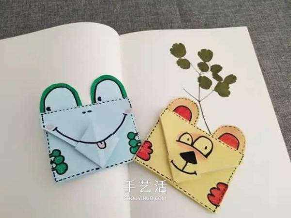 Simple and cute little animal envelope folding step-by-step photo album