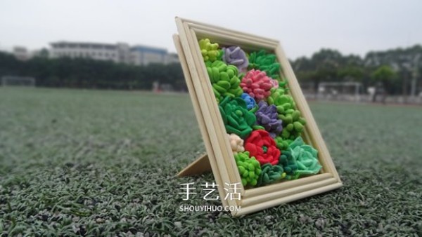 Ultra-light clay to make succulent photo frame, beautiful and ultra-light clay photo frame DIY