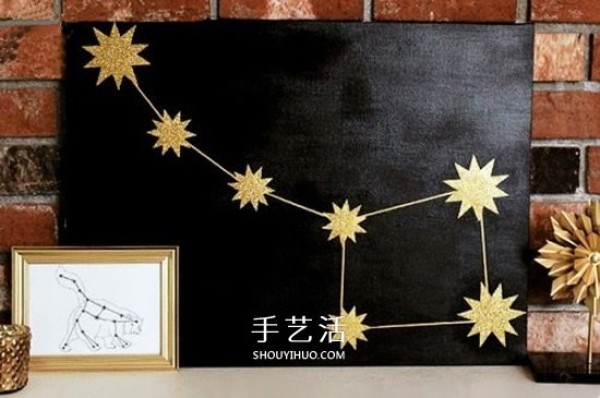 Starry sky pattern decorative painting DIY simple homemade starry sky painting decorative illustrations