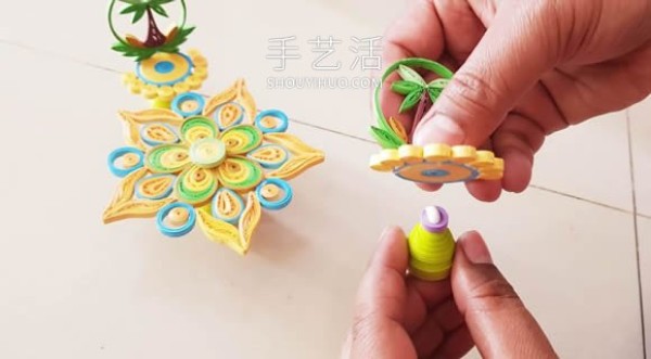 Paper quilling tutorial: Super beautiful tables, chairs, fruit baskets and vases