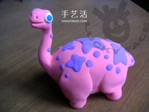 Dinosaurs can also be so cute! Cartoon plasticine dinosaur handmade