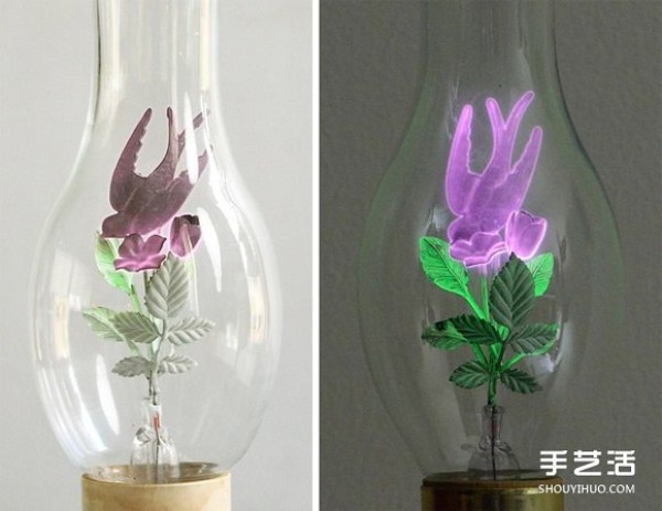 Power on makes flowers bloom! The beautiful luminous art of antique light bulbs