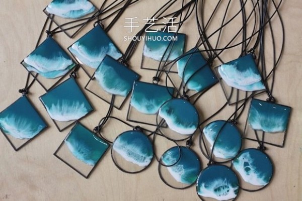 DIY resin wall hangings and pendants, outline the beauty of the waves! 