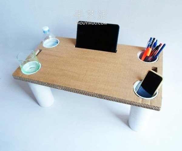 How to make your own multifunctional bed table without spending any money using cardboard! 