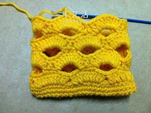 Illustrations of how to knit a crochet bag from a hollow woolen storage bag