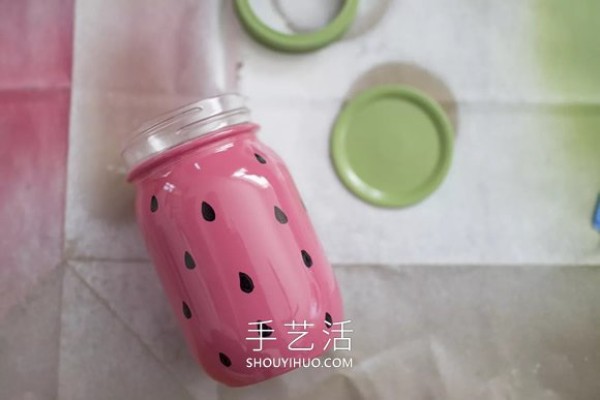 DIY summer watermelon mason jar making tutorial