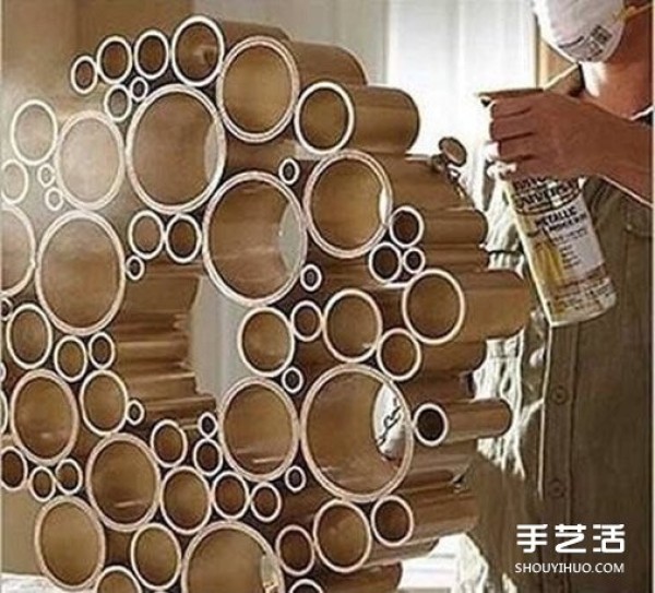 How to use PVC pipes to make PVC pipes to make beautiful door decorations