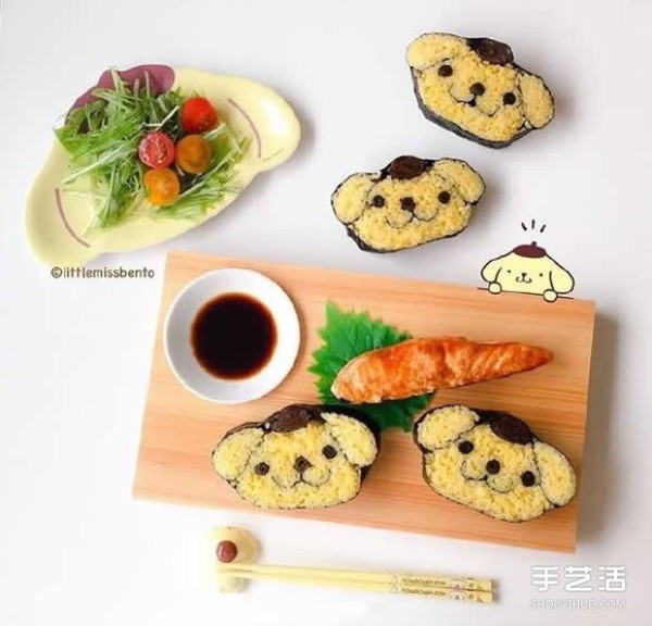 Cute Japanese cartoon sushi pictures will make you reluctant to eat them! 