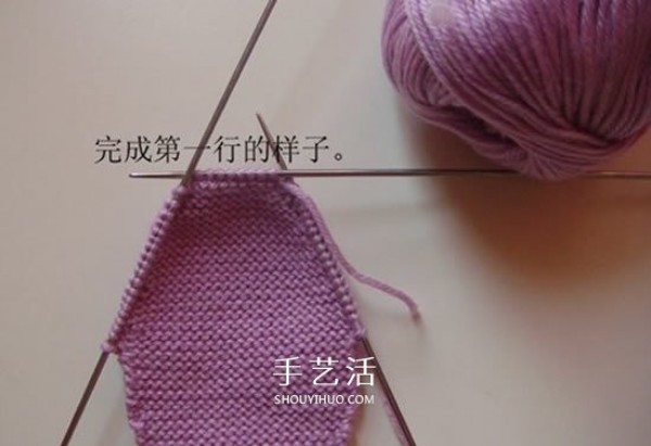 The knitting method of high shoe tube baby shoes and stick knitting baby warm woolen shoes