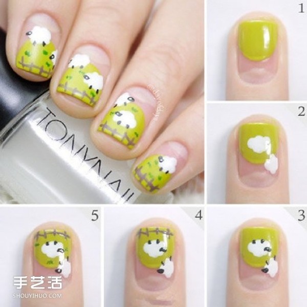 Fancy manicure picture tutorial, fashionable summer manicure style picture