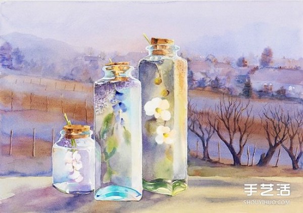 Picture appreciation of Delphine Poussots beautiful watercolor paintings