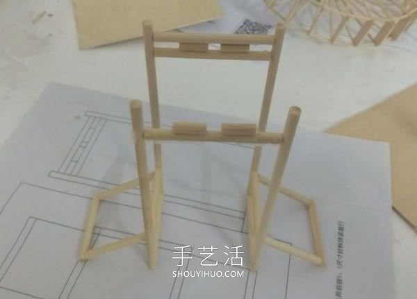 Mini waterwheel model making method with drawings