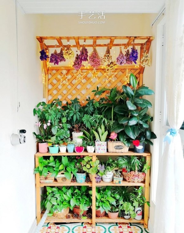 Pictures of flowers on a small balcony, beautiful and space-saving! 